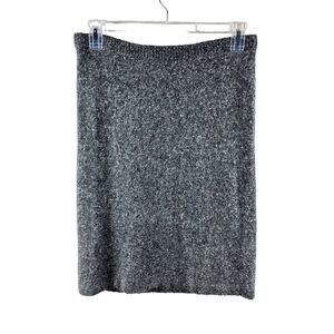 Vintage Gantos Lambswool Silk Blend Pull On Pencil Skirt Size Large Marled Gray